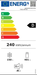Étiquette énergie du Beko B7RCNE595ZXPW