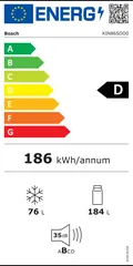 Étiquette énergie du Bosch KIN86SDD0