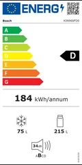 Étiquette énergie du Bosch KIN96SFD0