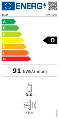 Étiquette énergie du Bosch KIR81SDD0