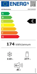 Étiquette énergie du LG GBV3200CEP