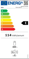 Étiquette énergie du Beko BSSA315K4SN