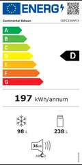 Étiquette énergie du Continental Edison CEFC336NFIX