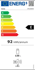 Étiquette énergie du Candy CMLS68EW
