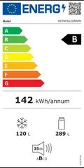 Étiquette énergie du Haier HDPW5620BNPK