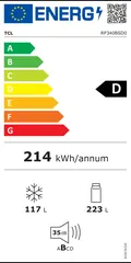 Étiquette énergie du TCL RP340BSD0