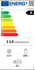 Étiquette énergie du TCL RC382BXA0