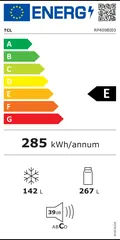 Étiquette énergie du TCL RP409BIE0