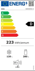 Étiquette énergie du SABA CB405NFDK