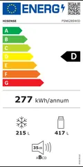 Étiquette énergie du Hisense FSN628SWID