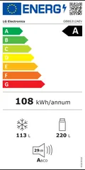 Étiquette énergie du LG GBBS312AEV