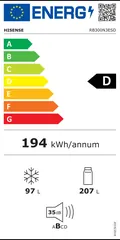 Étiquette énergie du Hisense RB300N3ESD