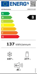 Étiquette énergie du LG GBB92MCABP