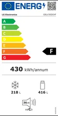 Étiquette énergie du LG GSLV30DSXF